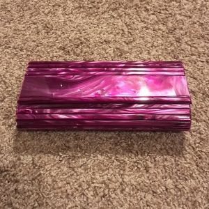 Purple evening bag clutch